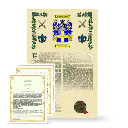 Thommassin Armorial History and Symbolism package