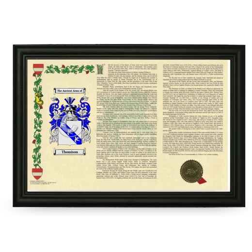 Thomison Armorial Landscape Framed - Black