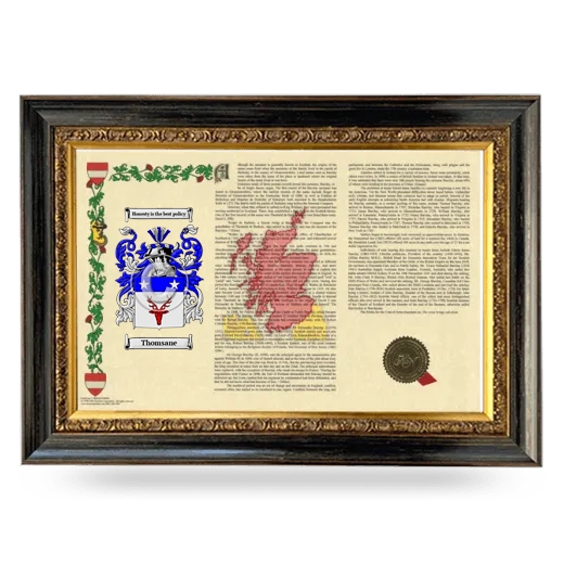 Thomsane Armorial Landscape Framed - Heirloom