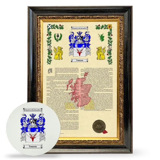 Tomson Framed Armorial History and Mouse Pad - Heirloom