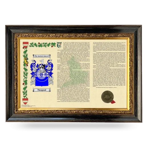 Throgood Armorial Landscape Framed - Heirloom