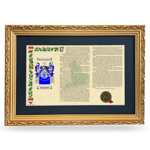 Throwgoode Deluxe Armorial Landscape Framed - Gold
