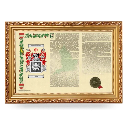 Thrall Armorial Landscape Framed - Gold