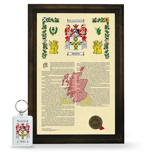 Thwaites Framed Armorial History and Keychain - Brown