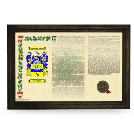 Teedmen Armorial Landscape Framed - Brown