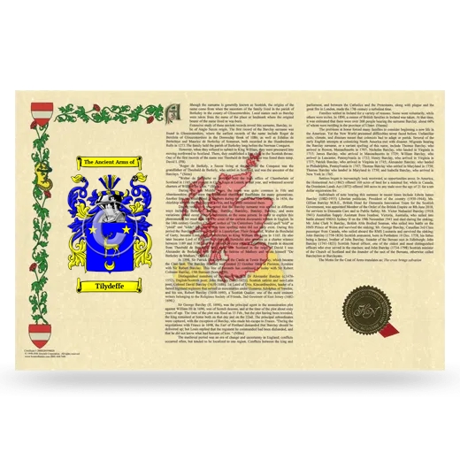 Tilydeffe Armorial History Landscape Style