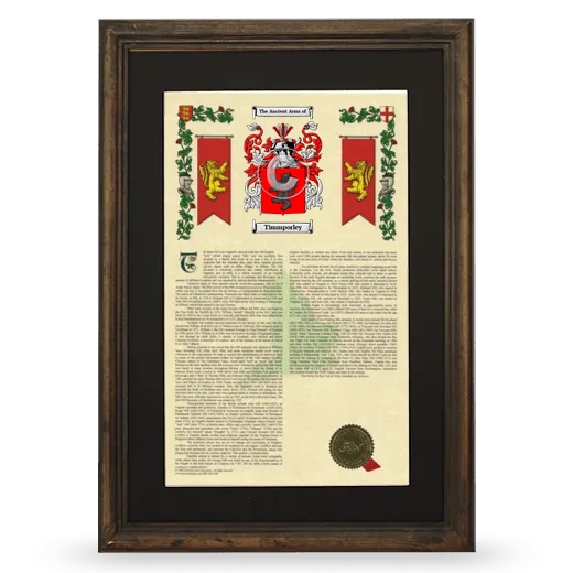 Timmporley Deluxe Armorial Framed - Brown