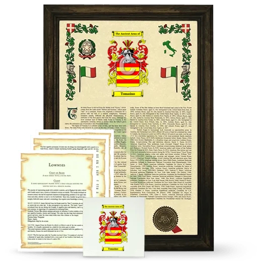 Tomaino Framed Armorial, Symbolism and Large Tile - Brown