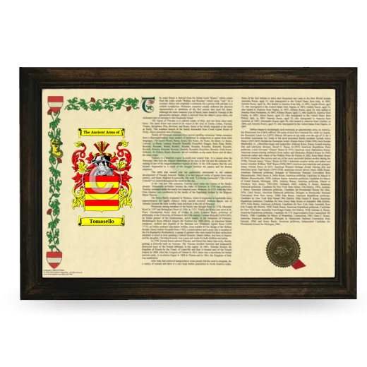 Tomasello Armorial Landscape Framed - Brown