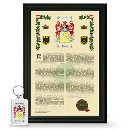 Tomaso Framed Armorial History and Keychain - Black