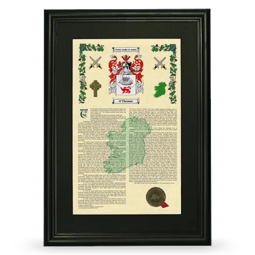 O'Thoome Deluxe Armorial Framed - Black