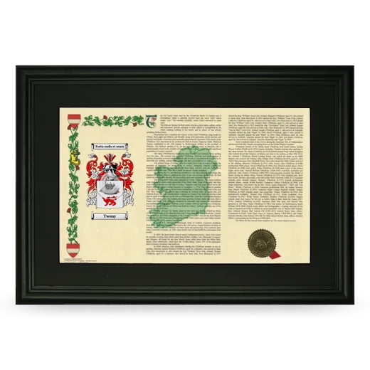 Twony Deluxe Armorial Landscape Framed- Black