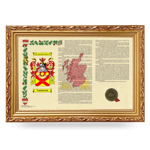 Torthorwoit Armorial Landscape Framed - Gold