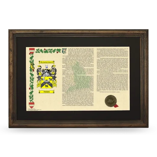 Tormey Deluxe Armorial Landscape Framed - Brown