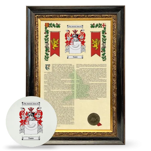Toote Framed Armorial History and Mouse Pad - Heirloom