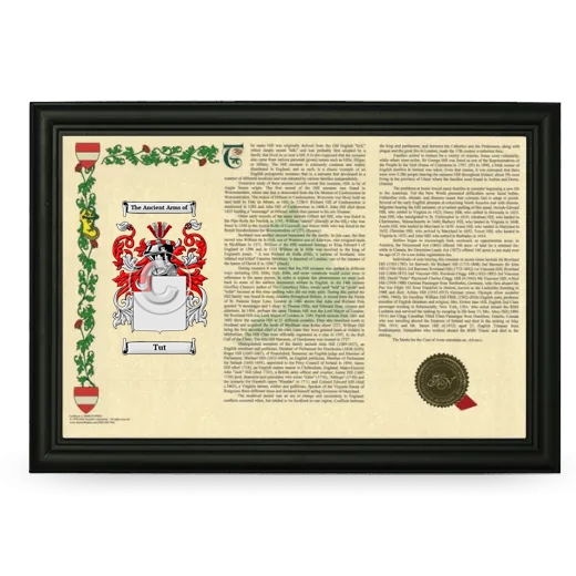 Tut Armorial Landscape Framed - Black