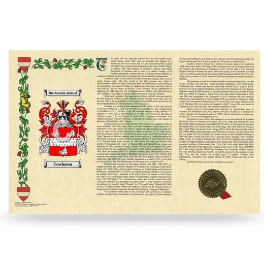 Towlnson Armorial History Landscape Style