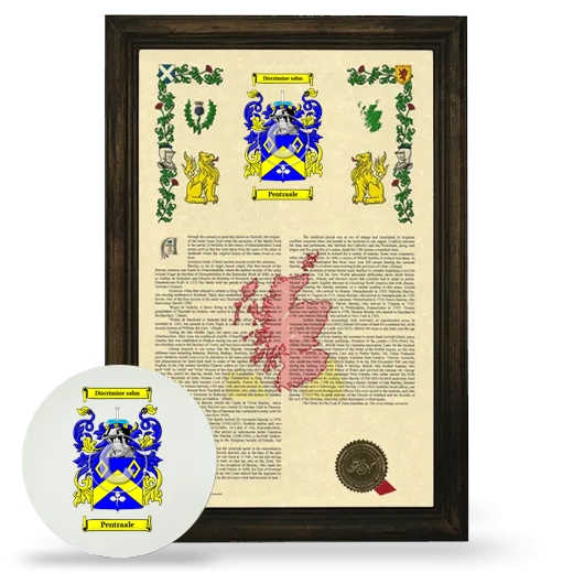 Pentraale Framed Armorial History and Mouse Pad - Brown
