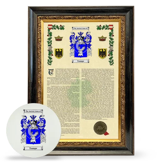 Trampe Framed Armorial History and Mouse Pad - Heirloom