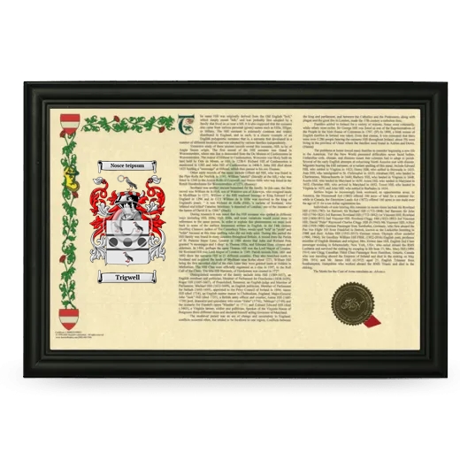 Trigwell Armorial Landscape Framed - Black