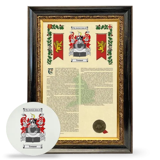 Trenant Framed Armorial History and Mouse Pad - Heirloom