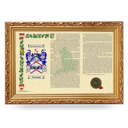 Trevenynd Armorial Landscape Framed - Gold