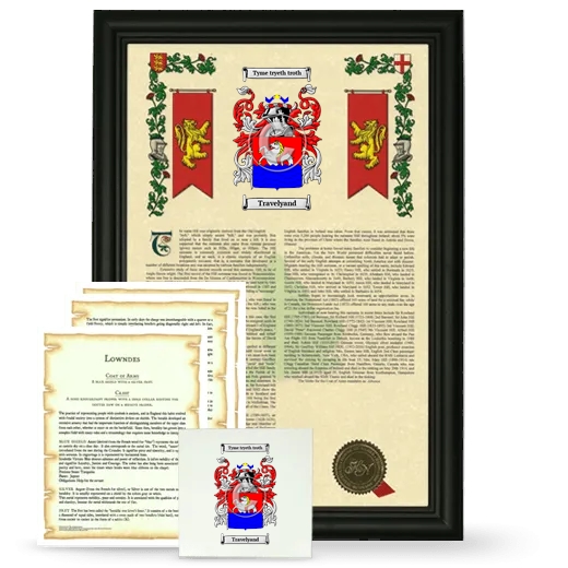 Travelyand Framed Armorial, Symbolism and Large Tile - Black