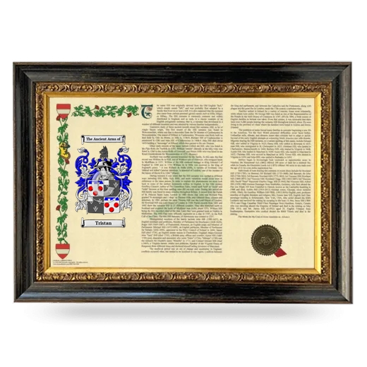 Tristan Armorial Landscape Framed - Heirloom