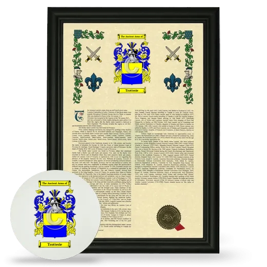 Trotterie Framed Armorial History and Mouse Pad - Black