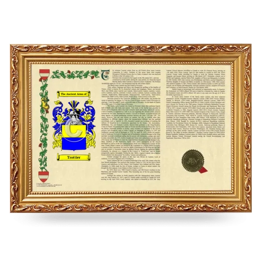 Trottier Armorial Landscape Framed - Gold