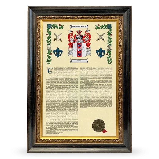 Tull Armorial History Framed - Heirloom