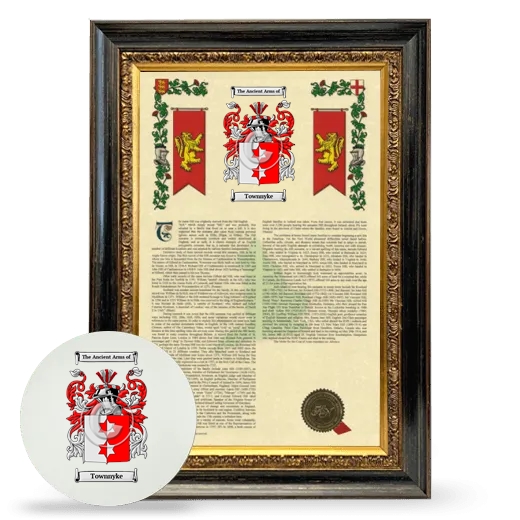 Townnyke Framed Armorial History and Mouse Pad - Heirloom