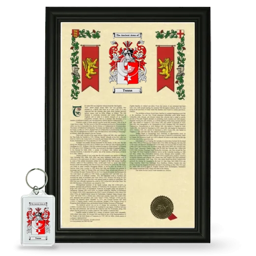 Tunna Framed Armorial History and Keychain - Black