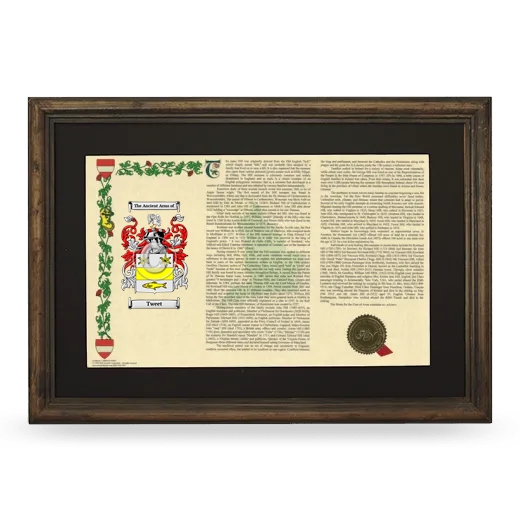 Tweet Deluxe Armorial Landscape Framed - Brown