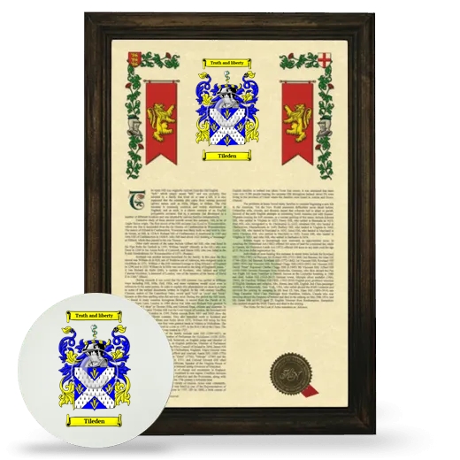 Tileden Framed Armorial History and Mouse Pad - Brown
