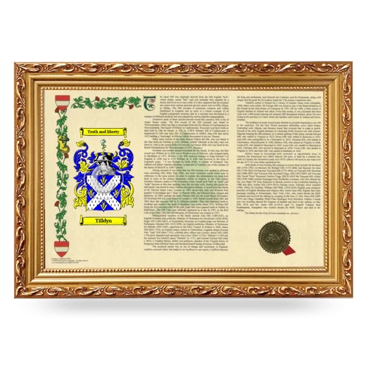 Tilldyn Armorial Landscape Framed - Gold