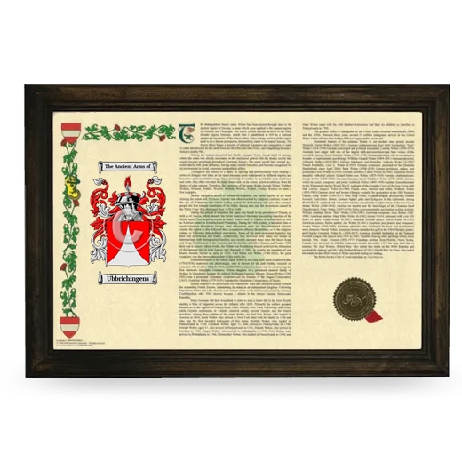 Ubbrichingens Armorial Landscape Framed - Brown