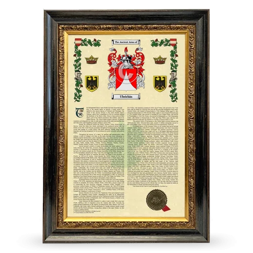 Ubrichin Armorial History Framed - Heirloom