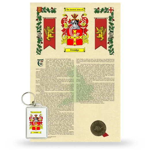 Uttridge Armorial History and Keychain Package