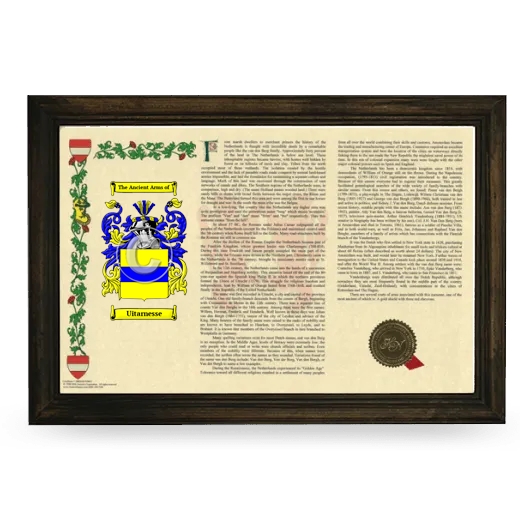 Uitarnesse Armorial Landscape Framed - Brown