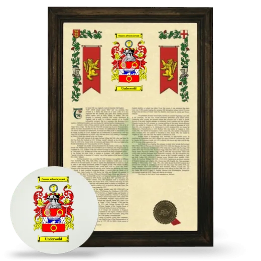 Underwold Framed Armorial History and Mouse Pad - Brown
