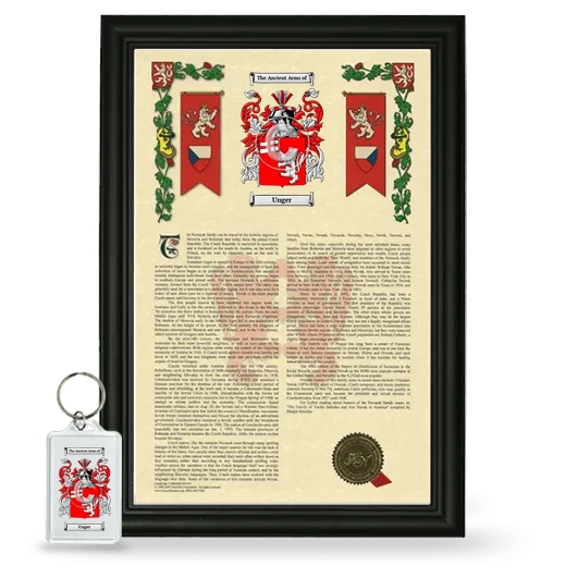 Unger Framed Armorial History and Keychain - Black