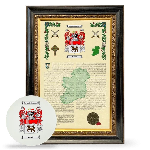 Garde Framed Armorial History and Mouse Pad - Heirloom