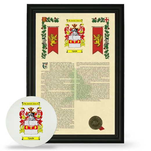 Upsyle Framed Armorial History and Mouse Pad - Black