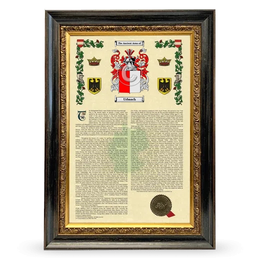 Urbaach Armorial History Framed - Heirloom