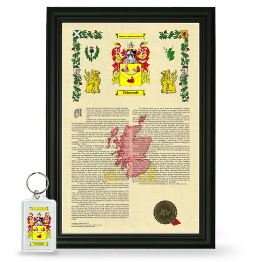 Urkuearde Framed Armorial History and Keychain - Black