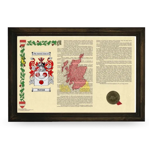 Hottink Armorial Landscape Framed - Brown