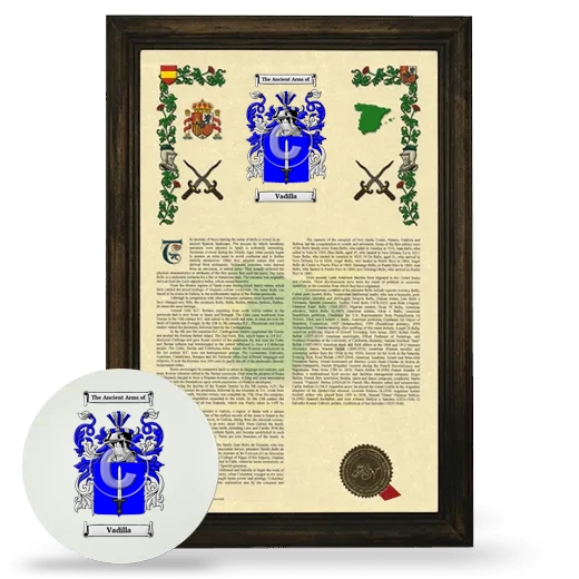 Vadilla Framed Armorial History and Mouse Pad - Brown