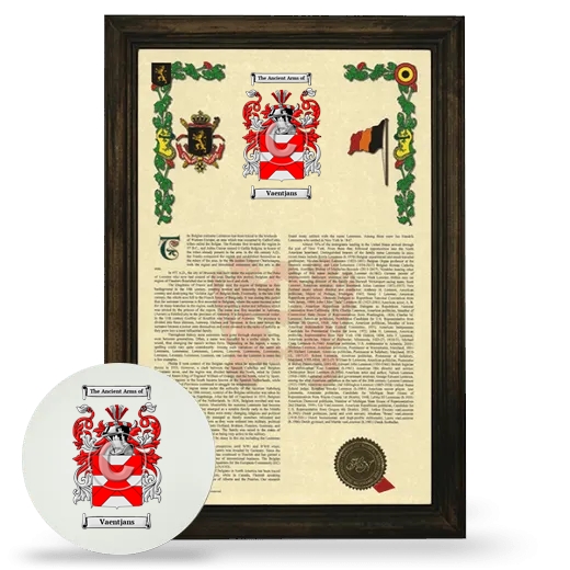 Vaentjans Framed Armorial History and Mouse Pad - Brown