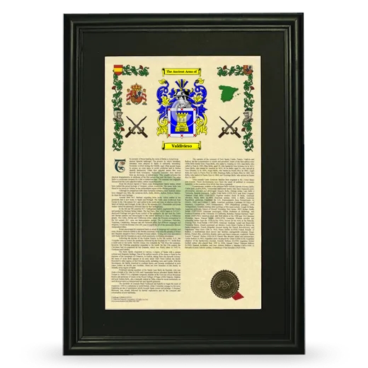 Valdivieso Deluxe Armorial Framed - Black